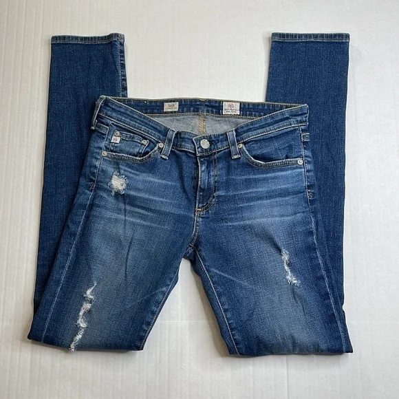 Ag Adriano Goldschmied | Jeans | Ag Adriano Goldschmied Stilt Cigarette Leg  Distressed Jeans Size 27r